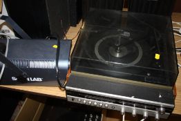 A FIDELITY RADIO MASTER TOGETHER WITH A SOUND LAB SMOKE MACHINE, AND TWO PAIRS OF SPEAKERS