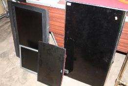FOUR VARIOUS SIZED TV'S (ALL A/F - NO CABLES ) TO INCLUDE SAMSUNG, LG AND AOC