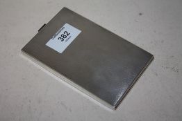 A VINTAGE SILVER CIGARETTE CASE STAMPED 935 - WIDTH 12CM