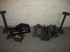 TWO TOOL BOXES OF TOOLS