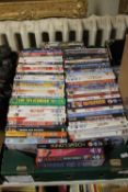 A TRAY OF DVDS (TRAY NOT INCLUDED)