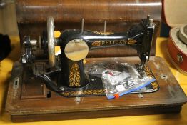 A CASED PELICAN SEWING MACHINE