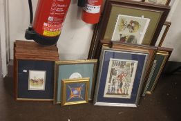 A COLLECTION OF REPRODUCTION FRAMED AND GLAZED PRINTS UNIFORM OF THE BRITISH INFANTRY AND YEOMANRY