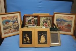 A SELECTION OF PICTURES AND FRAMES