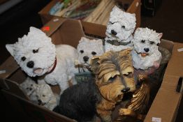 A TRAY OF DOG ORNAMENTS (TRAY NOT INCLUDED)