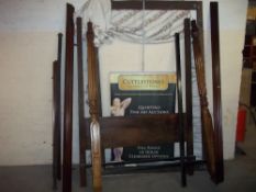 AN ANTIQUE FOUR POSTER BED