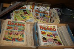 THREE BOXES OF BEANO COMICS 1980S TO 90S