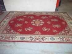 TWO VINTAGE RUGS, 3.4 M X 2.4 M AND 2.1 M X 1.3 M