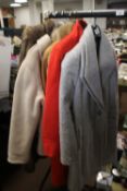 A COLLECTION OF LADIES COATS TO INCLUDE FUR EXAMPLES