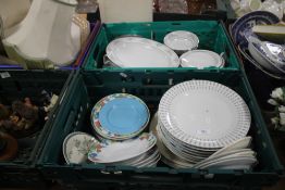 TWO TRAYS OF CERAMICS TO INCLUDE NORITAKE 'LEGENDARY' (TRAYS NOT INCLUDED)