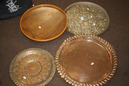 FOUR CHARGERS TO INCLUDE A WOODEN 