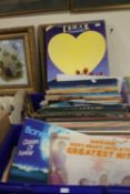 TWO BOXES OF LP RECORDS TO INCLUDE BONEY M, DAVE DEE DOZY BEAKY MICK & TICH, T'PAU, DR HOOK ETC.