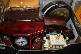 A TRAY OF JEWELLERY BOXES (TRAY NOT INCLUDED)