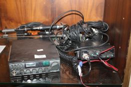 TWO CB RADIOS AND AERIALS