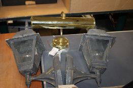 TWO OUTDOOR LIGHTS AND A READING LAMP