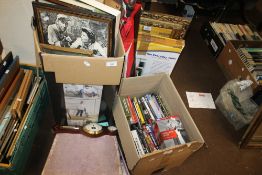 A BOX OF DVDS INCLUDING MORECOMBE AND WISE BOXED SET, FLYING SCOTSMAN BOXED SET, DAD'S ARMY BOXED