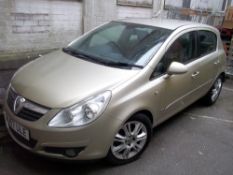 A 2007 VAUXHALL CORSA, LAST KNOWN MILEAGE 22178 (16 SEPT 2019), LAST MOT EXPIRED 24 SEPT 2020