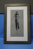 RICHARD BLUNT FRAMED ORIGINAL SKETCH ,THE LONG BLACK DRESS,