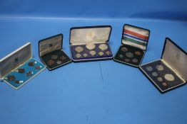 BARBADOS 1974 PROOF SET, British Virgin Islands 1974 proof set, Isle of Man 1971 proof set, Guernsey