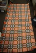 A WELSH BLANKET APPROX. 212 X 192 CM