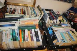 FOUR BOXES OF MISCELLANEOUS BOOKS (TRAYS NOT INCLUDED)