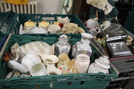 THREE TRAYS OF CERAMICS (TRAYS NOT INCLUDED)