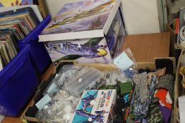 A BOXED BANDAI STEALTH VALKYRIE MODEL KIT, LOADS OF MINIATURE SOLDIERS, SELECTION OF ACTION MAN