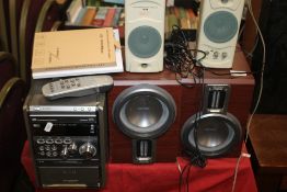 A PHILIPS MICROSYSTEM AND SPEAKERS