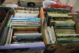 TWO TRAYS OF BOOKS TO INCLUDE GARDENING INTEREST, FURNISHINGS ETC. (TRAYS NOT INCLUDED)