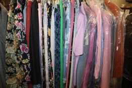 A LARGE QUANTITY OF LADIES CLOTHING