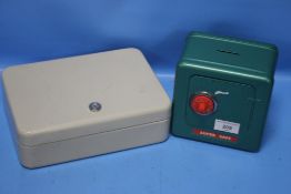 A CASH BOX, AND A KEY BOX