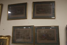 A SET OF FOUR HUNTING PRINTS