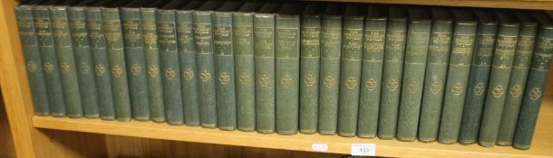 A SET OF 27 VOLUMES OF SIR WALTER SCOTT, THE WAVERLEY NOVELS AND THE LIFE OF SCOTT, MELROSE EDITION,