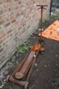 A LARGE TROLLEY JACK - AS FOUND