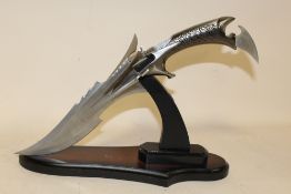 A BOXED DECORATIVE MODERN EMBLAZON OF KNIFE