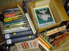 TWO BOXES OF ASSORTED BOOKS