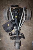 A POWAKADDY GOLF TROLLEY WITH 36 HOLE BATTERY AND CHARGER -UNTESTED