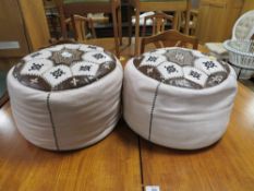 A PAIR OF VINTAGE EASTERN STOOLS