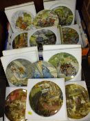 TWO TRAYS OF WEDGWOOD WIND IN THE WILLOWS COLLECTORS PLATES