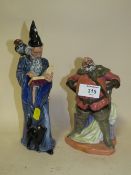 TWO ROYAL DOULTON FIGURES 'THE WIZARD' HN2877 AND 'FALSTAFF' HN2054