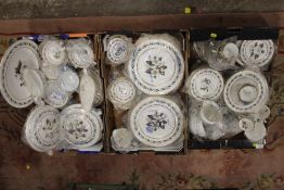 A LARGE QUANTITY OF ROYAL WORCESTER BERNINA CHINA TO INCLUDE TUREENS, DINING PLATES, CUPS AND
