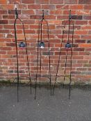 THREE 'TOM CHAMBERS' GARDEN OBELISKS H-150 CM (3)