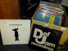 A BOX OF SINGLE RECORDS (MOSTLY DANCE MUSIC)