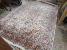 A QUALITY MODERN SILK/COTTON CARPET 156 X 276 CM