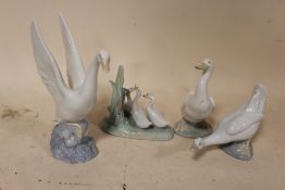 FOUR NAO DUCK FIGURES