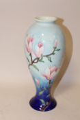 A TALL OLD TUPTON WARE FLORAL VASE - HEIGHT 27CM