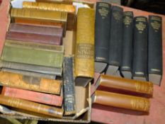 A COLLECTION OF VINTAGE AND ANTIQUARIAN BOOKS TO INCLUDE A SET OF FIVE WINSTON CHURCHILL BOOKS,