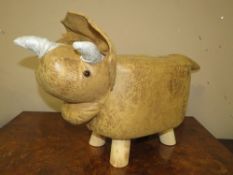 A MODERN CHILDS TRICERATOPS STOOL L-64 CM