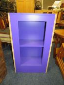 A MODERN OPEN SMALL BOOKCASE H-95 W-56 CM