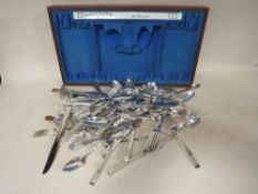 A QUANTITY OF COMMUNITY PLATE FLATWARE ETC